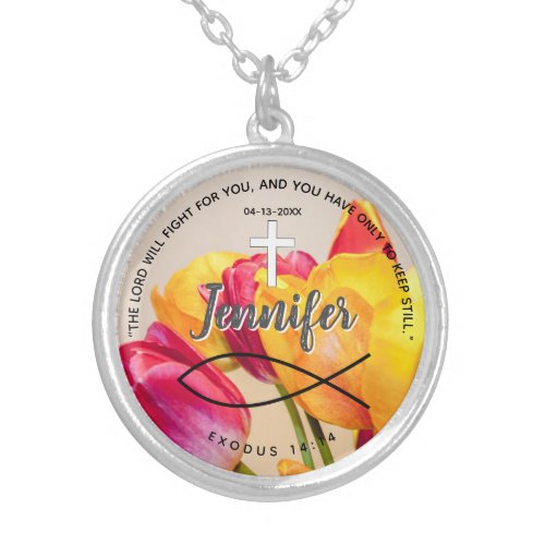 Bible Communion  Confirmation Gifts _ Girls Silver Plated Necklace