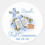 Bible Cross First Communion Stickers Envelope Seal at Zazzle