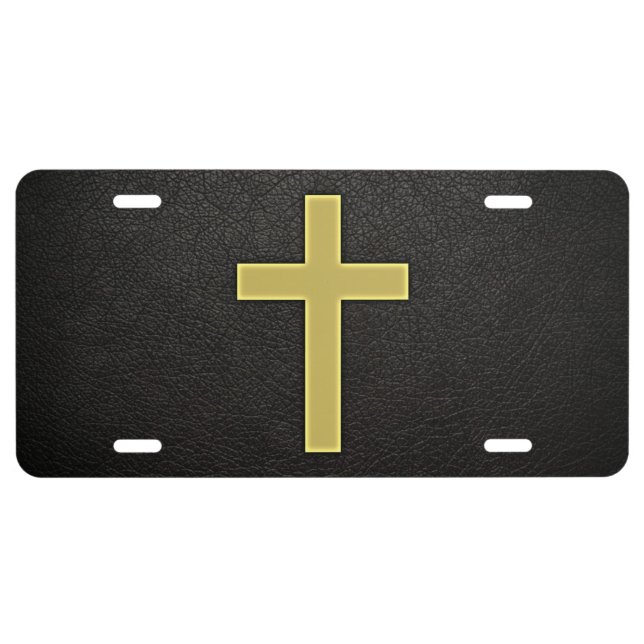 Bible cross license plate (Front)