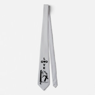 bible cross rosary necklaces art illustration neck tie
