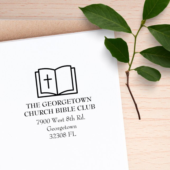 Bible Custom Elegant Return Address Rubber Stamp (Creator Uploaded)