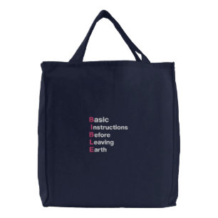 BIBLE EMBROIDERED TOTE BAG