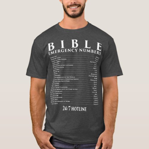 Bible Emergency Hotline Number  Cool Chritian T_Shirt