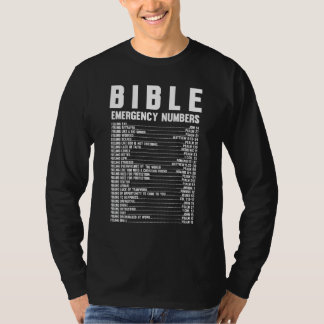 Bible Emergency Hotline Numbers  Bible Verse T-Shirt