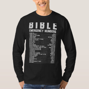 Bible Emergency Hotline Numbers Cool Christian T-Shirt