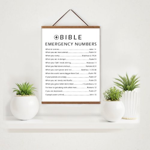 Bible Emergency Numbers Foam Board