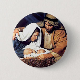 bible faith Jesus Christ inspirational pray prayer Pinback Button