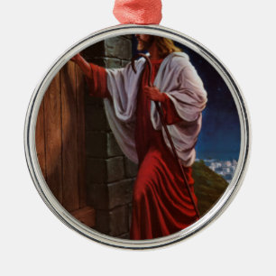 bible faith Jesus Christ vintage old painting Metal Ornament