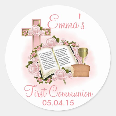 Bible First Communion Stickers - Envelope Seals