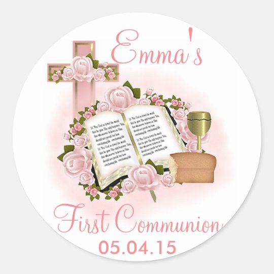 Bible First Communion Stickers Envelope Seals