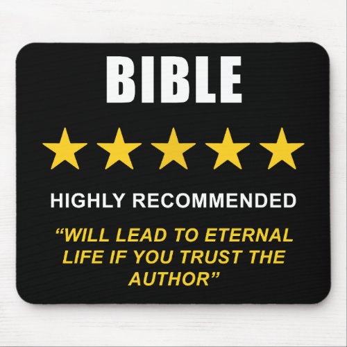 Bible  Highly Recommended Christian Faith Mouse Pad
