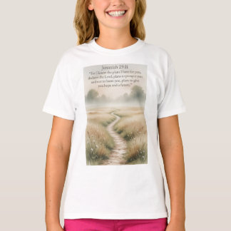 Bible Jeremiah 29:11 Christian Girl's Tee Shirt