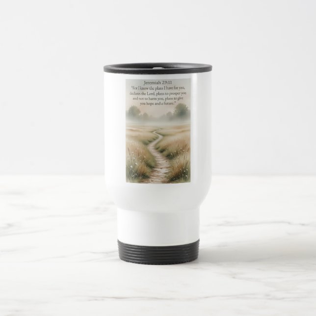 Bible Jeremiah 29:11 Christian Travel Mug (Center)