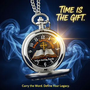  Bible Jesus Basic Instructions Pocket Watch