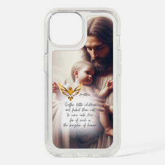 Bible Jesus Holding Baby Gold Dove New Testament iPhone 15 Case