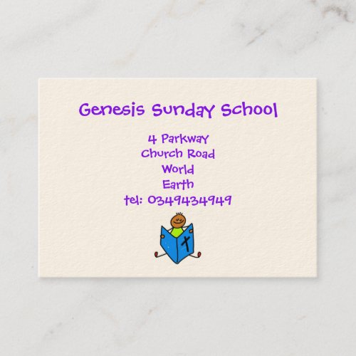 Bible Kid Business Cards