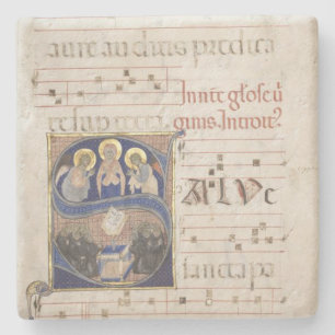 bible manuscript art coaster
