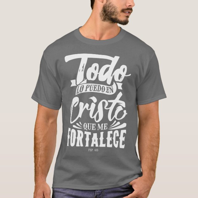 Bible Message Christian God in Spanish T-Shirt (Front)
