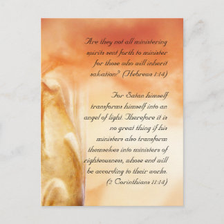 Bible passage, angels postcard
