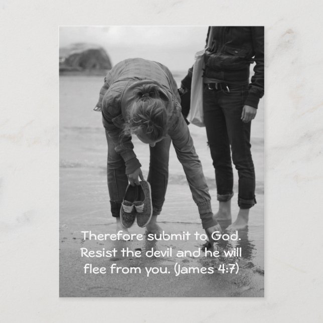 Bible passage,collecting pebles postcard (Front)