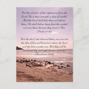 Bible passage, the seaside postcard