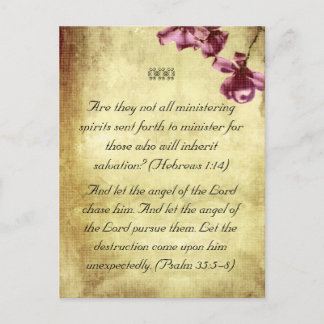 Bible passages angels postcard
