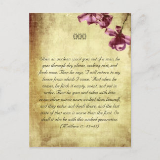 Bible passages postcard