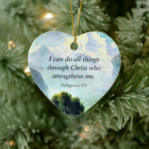 Bible, Philippians 4:13, Ceramic Ornament