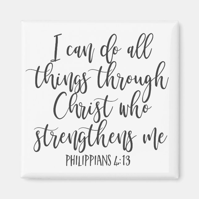 Bible Philippians 4:13 I can do all things Magnet (Front)