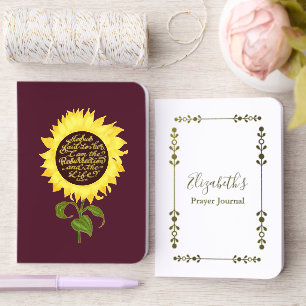 Bible Prayer Journal Custom Name Foil Notebook Set