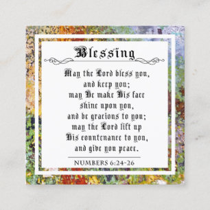 BIble Priestly Blessing Abstract Paint Note Card