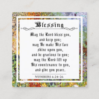 BIble Priestly Blessing Abstract Paint Note Card