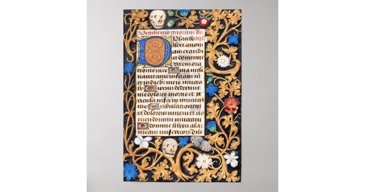 Bible Psalm 114 Medieval Manuscript Memento Mori Poster Zazzle psalm-119-114-bible-verse-dailyverses