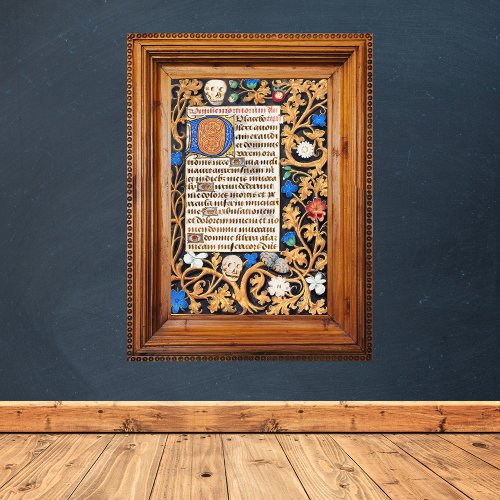 Bible Psalm 114 Medieval Manuscript _ Memento Mori Poster