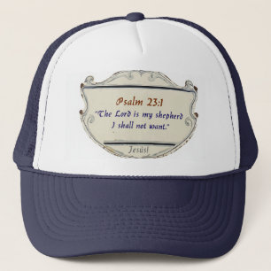 Bible Psalm 23:1 Shield Trucker Hat