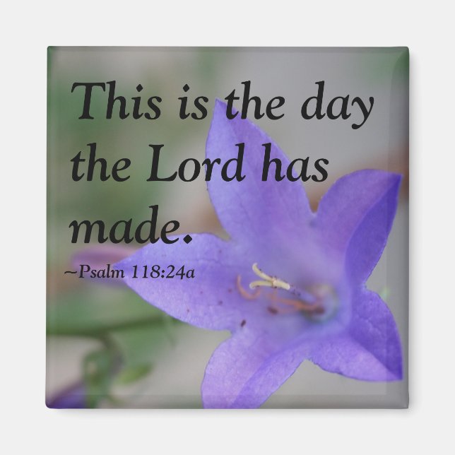 Bible Psalm Flower Magnet (Front)