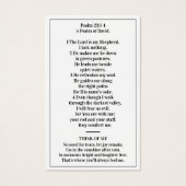 Bible Psalm Memorial Photo Prayer Card (Back)