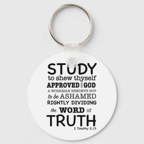 Bible Quote 2 Timothy 215 Keychain