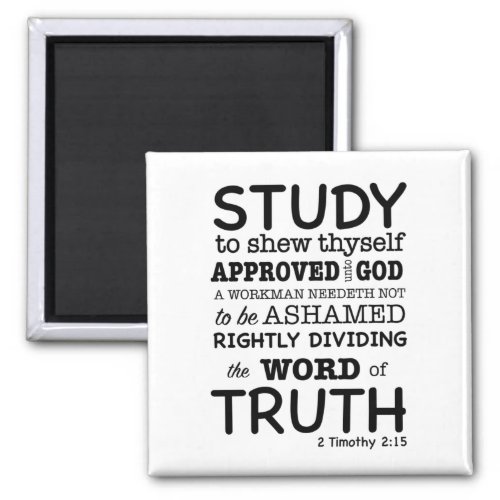 Bible Quote 2 Timothy 215 Magnet