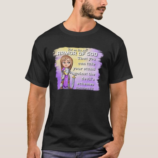 Bible Quote Armor of God Ephesians 611 Easter Chri T-Shirt (Front)