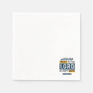 Bible Quote Art - Proverbs 29:25 Trust in God Napkins