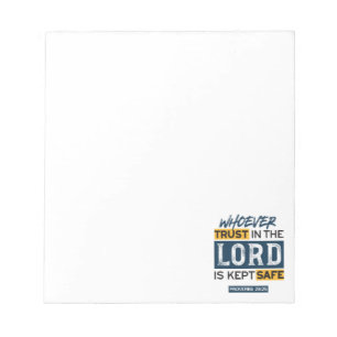Bible Quote Art - Proverbs 29:25 Trust in God Notepad