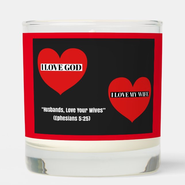 Bible Quote Candle: Valentine's Day Gift Scented Candle (Front)