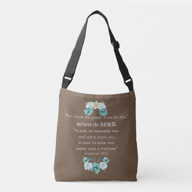 Bible Quote Crossbody Bag (Front)