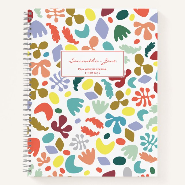 Bible Quote Fun Design Named Prayer Journal (Front)