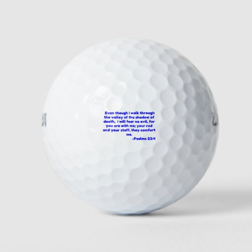 Bible quote golf balls