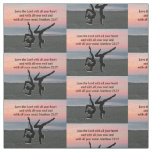 BIBLE QUOTE GYMNASTICS DESIGN FABRIC