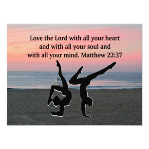 BIBLE QUOTE GYMNASTICS DESIGN PHOTO PRINT
