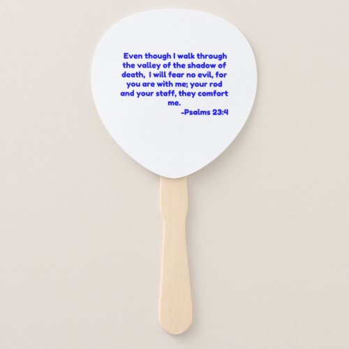 Bible quote hand fan