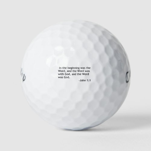 BIBLE QUOTE JOHN GOLF BALLS